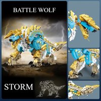 1028PCS Storm Zinogre Wolf Building Blocks Model Set,Monster Hunter Series Bricks,DIY Ornament&Collectible Toy,Holiday Gift