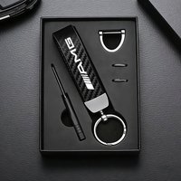 Car Carbon Fiber Keychain Zinc Alloy Keyrings Accessories For Mercedes Benz AMG GLC W203 W206 W220 W205 W211 W212 W201 W210 W108