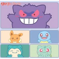 Cute Pokemon Large Mouse Pad - Pikachu Gengar Kawaii Gaming Desk Mat, 3mm Thick & Anti-Slip