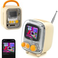 Divoom T-tiivoo-2 mini Portable FM Bluetooth Speaker Pixel Art Alarm Clock DIY Display Board Cute Gift Home Light Decoration