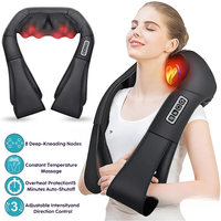 Shiatsu Neck and Shoulder Massager Heated Back Massager U Shape Deep Kneading Electric Massage Pillow For Neck Waist Leg Body