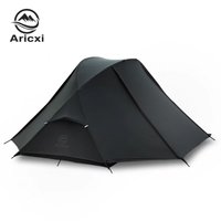 15D Lightweight Professional Camping Tent,1person Black Camping Trekking tent waterproof storm,Comes with double Camping tarp