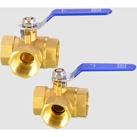 1/4 "3/8" 1/2 "3/4" 1 "BSP Weiblich Messing Volle Port T-Port L-port 3 Weg Ball Ventil Stecker Adapter Für Wasser Öl Luft Gas