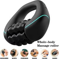 Massage Roller Wheel Massager Muscle Gun Therapy 5-Speed Percussion Deep Tissue Back/Neck Pain Relief, Rechargeable Handheld