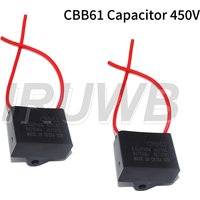 Fan Starting Capacitor 450V Fan Capacitors 1UF 1.2UF 1.5UF 2UF 2.5UF 3UF 4UF 5UF 6UF 10UF CBB61 Capacitor 450V