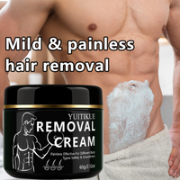 60g Male Gentle Painless Hair Remover Cream Safe Soothing Depilatory For Chest Abdomen Arm Leg Full Body Skin Maintenance