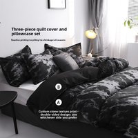 3PC Flannel Duvet Cover & Pillowcase Set Warm Winter Bedding, Queen King Size Bed Linen, Cozy Hotel Style Comforter Cover Set