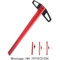 T Type Woodworking Ruler Hole Positioning Scribing Gauge Aluminum Alloy Measuring Tool for Carpenter