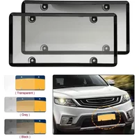 Car Tag Frame Protector with Screw Caps Cover Kit Transparent License Plate Holder Frame Clear License Plate Frame Shield