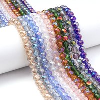 1 Strand Glass Beads Faceted Multicolor Austria Crystal Round Loose Beads for Jewelry Making Diy Bracelet Beaded Accessories