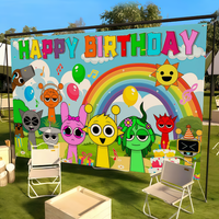 Game S-Sprunki Brithday flag Custom Camping Garden Decor Party Backdrops Wall Art Family Gifts