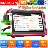 KINGBOLEN K8 PRO / K8 Elite – dwukierunkowy skaner diagnostyczny z pełnymi funkcjami, 8-calowy skaner OBD2 do samochodów, dożywotnie aktualizacje bez dodatkowych opłat, ponad 34 funkcje resetowania,