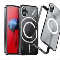 New Streamer Frosted Metal Shell For Nothing Phone 3 Aerospace Aluminum Alloy Frame Translucent Frosted Magnetic Core Back Coque