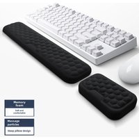 Keyboard Mouse Wrist Protection Rest Pad Ergonomic Office Typing Relax Wrist Memory Foam Mouse Pad PC Computer Laptops Mouse Pad