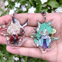 Game Impact Baizhu Kaveh Cosplay Keychains Acrylic Pendant Xmas Gift