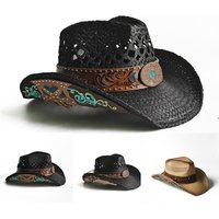 2026 Embroidery Accessories Straw Cowboy Hat for Women and Men – Western Sun Hat for Country Concert Rodeo and Cowgirl Outfits