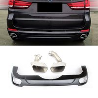 For 04-18 Bmw X5 E70 F15 Tail Throat Exhaust Refitted Round Upgraded Square Rear Lip Mouth Provide Model Year