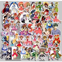 1 Pack Anime Sticker Card Captor Sakura Magic Girl Action Figures Li Syaoran Character Model Decorative Supplies Gift Toy