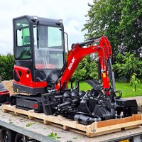 Hot selling 1.8 ton mini excavator, multifunctional tracked agricultural 1.8 ton mini bagger customized enclosed excavators