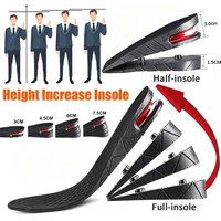 1.5-7.5cm Variable Height Increase Insoles Air Cushion Invisible Half & Full Insert Unisex Shock Absorbing Adjustable Shoe Lifts