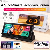 4.6 Inch IPS USB Secondary Screen TURZX 960x320 Smart Expansion Screen CPU GPU RAM Monitor for Graphics Card Windows 10 11