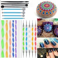 Mandala Dotting Tools Painting Stencils Handwork Drawing Stylus DIY Stone Embossing Starter Drawing Stylus Pens Art Kit Tools