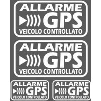 1SET GPS Alarm Warning Stickers White Black Waterproof Vinyl Decals for Car Vehicle Exterior Decor