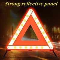 Car Emergency Breakdown Warning Triangle Red Reflective Safety Hazard Car Tripod Folded Stop Sign Reflector Decorate Accessories