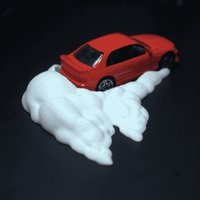 1:64 Scale Racing Car Smoke Effect Display Prop for Diorama Photography Scene Decoration