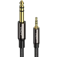 3.5mm To 6.35mm Stereo Cable 1/8 TRS To 1/4 TRS Audio Aux Cord for Laptop Home Theater Devices Speaker and Amplifiers