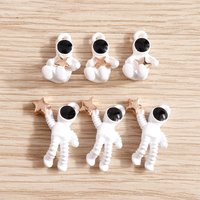 Tusember 10Pcs Alloy Spaceman Star Astronaut Charm Pendants for Jewelry Making Earrings Bracelet Necklace Accessories DIY Craft