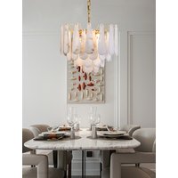 Marble Life 2026 Trendy Dimmable Led Chandelier Lighting Alabaster Lustre Suspension Luminaire Lampen For Dinning Room