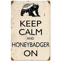 Retro Honey Badger Metal Tin Signs Decorative Poster Plate for Coffee House Bar Pub Kitchen Beer Funny Wall Decor