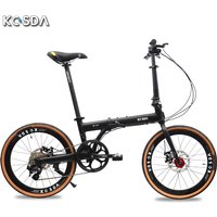 20 Inch Folding Bike 451 Wheelset Foldable Road Bicycles City Racing Small Wheel Cycling 8 speed Mechanical Disc Brake Bicycle