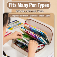 Portable Art Pen Organizer Stain Resistant Acrylic Marker Storage Bag Large Capacity Pen Holder Lightweight For Outdoor Office