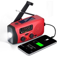 Emergency Hand Crank Radio With LED Flashlight For Emergency, AM/FM NOAA Portable Weather Radio With Power Bank Phone Charger