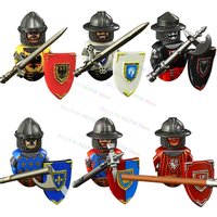 ST3834 ST3833 Hot White Horse Armor Knights Medieval Action Figures Building Blocks Collection Fun Dolls Toys Accessory Gifts