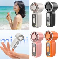 Summer Cooling Handheld Fan 5-Speed USB Rechargeable Fan With LED Digital Display Portable Mini Fan For Travel & Outdoor