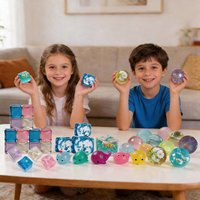 Ice Cube Squeeze Toys Transparent Ocean Shell Square Soft Rebound Anti Stress Sensory Fidgets Toy Stress Relief Gifts for Adults