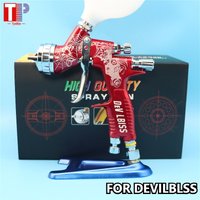 Tpaitlss GTl Pro Red Spray Gun TE20/T110 Nozzle LVMP LITE Paint Tool 600 Ml Primer/varnish FOR DEVILBLSS