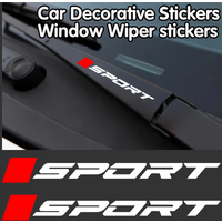 2PCS/Sheet SPORT Car Wiper Stickers Waterproof and Durable DIY Auto Rearview Mirror Universal Self-adhesive Vinyl Decals