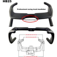 BIKEDOC HB25 305mm Carbon fiber Track Cycling Handle Road Bicycle Handlebar TT Sprint Bike Handlebar UD Matte 31.8MM