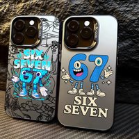 Luxury Six Seven 67 Phone Case For iPhone 17 16e 16 15 14 13 12 11 mini Pro Max XR XSMAX 8 7 Air Plus Anti Fall Matte Back Cover