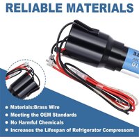 (ABZD) RCO810 3 N' 1 Hard Start Kit for Supco Refrigerator Freezers Relay Capacitor Overload 1/12-1/5 HP 110-125VAC