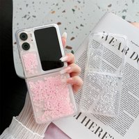 Luxury Sequins Quicksand Case for OPPO Find N2 Flip N3 Flip Shockproof Fashionable Folding Protective Cover Clear Rugged Funda