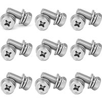 Cross Recessed External Hex Head Screw with Washer Stainless Steel Metric Three Combination Screw Sems Screw M3 M4 M5 M6 M8 M10