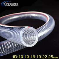 Wysokiej jakości przezroczysty wąż hydrauliczny z miękkiego PVC z drutem stalowym Pompa wodna Elastyczna rura olejowa ID 10 13 16 19 22 25 mm