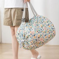 Large Capacity Folding Shopping Bag Eco-Friendly Reusable Portable One Shoulder Handbag For Travel Multipurpose Storage Bag