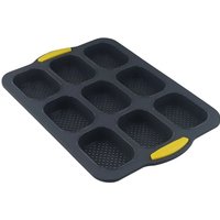 Bread Baking Mold 9 Cavity Silicone Tray Non-stick Bake Pan Mould with Heat Circulation Holes DIY Dessert Hamburger Baked Tool