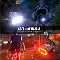 AliExpress NONE Cycling Bicycle Front Rear Light Set Bike USB Charge Headlight Light MTB Waterproof Taillight LED Lantern Bike Parts